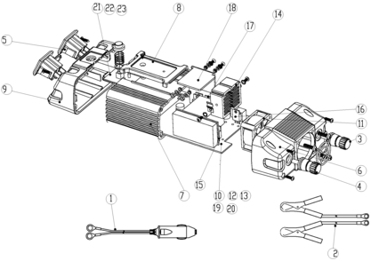 Default Diagram and Parts List for PI400LA-B3 Type 1 Black and Decker Generator